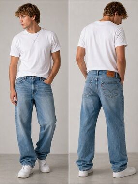 Levi’s 550 Jeans Men’s 34x34 Relaxed Fit Straight Leg Medium Wash Denim